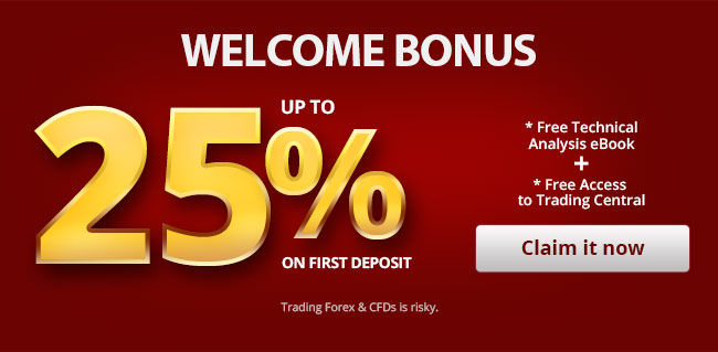 Get up to 25% Welcome Bonus