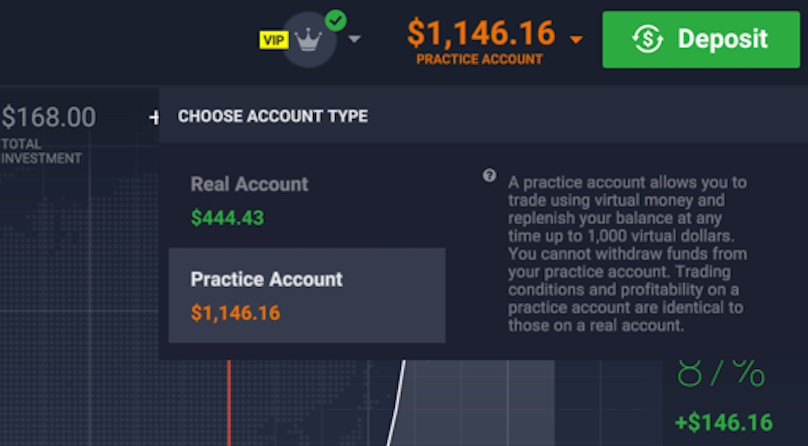 Binary option trading practice account