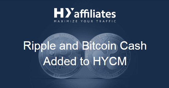 HYCM Adds Ripple and Bitcoin Cash